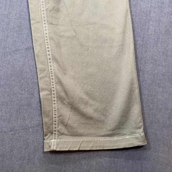 H&M Sage Green Cargo Utility Pants Contrast Stitching Pockets Womens Size 6 - Picture 7 of 13